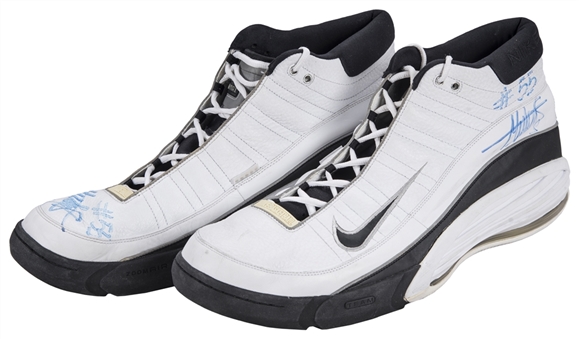 2003 Dikembe Mutombo Game Used & Signed Nike Sneakers (Player LOA & JSA)